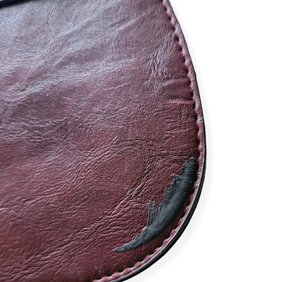 Burgundy Shoulder Bag|Burgundy Purse|Clutch|Bag - Picture 3 of 5